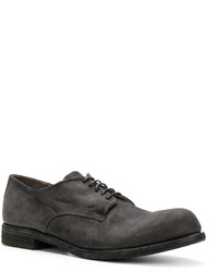 Темно-серые кожаные туфли дерби от Officine Creative