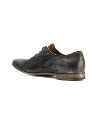 Темно-серые кожаные туфли дерби от Premiata