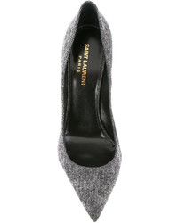 Темно-серые кожаные туфли от Saint Laurent