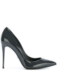Темно-серые кожаные туфли от Dolce & Gabbana