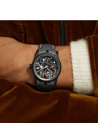 Мужские темно-серые кожаные часы от Roger Dubuis