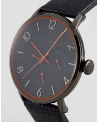 Мужские темно-серые кожаные часы от Ted Baker