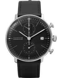 Мужские темно-серые кожаные часы от Junghans