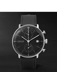 Мужские темно-серые кожаные часы от Junghans