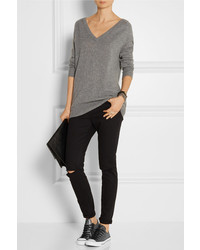 Женские темно-серые низкие кеды от Converse