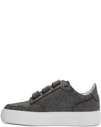 Мужские темно-серые низкие кеды от AMI Alexandre Mattiussi