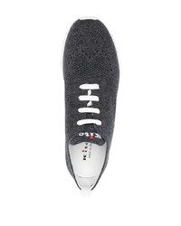 Мужские темно-серые низкие кеды от Kiton