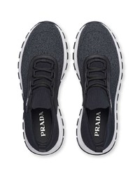 Мужские темно-серые низкие кеды от Prada