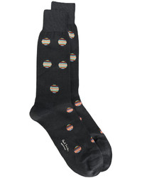 Мужские темно-серые носки в горошек от Paul Smith