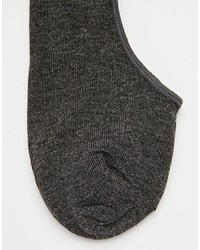 Мужские темно-серые носки-невидимки от Asos