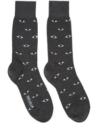Мужские темно-серые носки с принтом от Kenzo