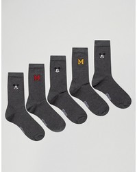 Мужские темно-серые носки от Asos
