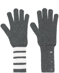 Мужские темно-серые перчатки от Thom Browne