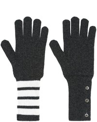 Мужские темно-серые перчатки от Thom Browne