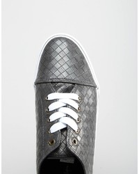 Мужские темно-серые плетеные кеды от Rock & Religion