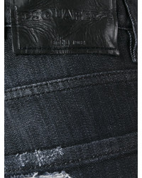 Темно-серые рваные джинсы скинни от Dsquared2