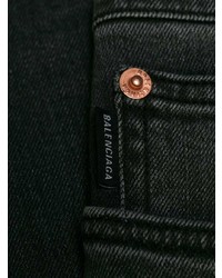 Темно-серые рваные джинсы скинни от Balenciaga