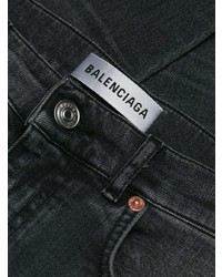 Темно-серые рваные джинсы скинни от Balenciaga