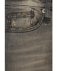 Темно-серые рваные джинсы скинни от R 13