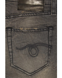 Темно-серые рваные джинсы скинни от R 13