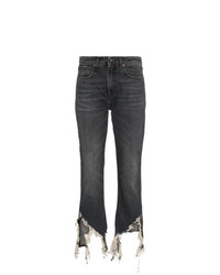 Темно-серые рваные джинсы скинни от R13