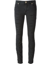 Темно-серые рваные джинсы скинни от Versus