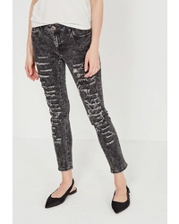 Темно-серые рваные джинсы скинни от Whitney