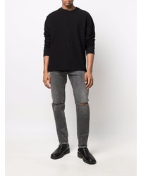 Мужские темно-серые рваные джинсы от Diesel