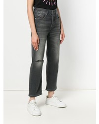 Женские темно-серые рваные джинсы от Diesel