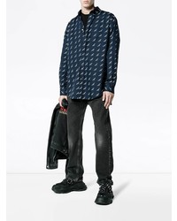 Мужские темно-серые рваные джинсы от Balenciaga