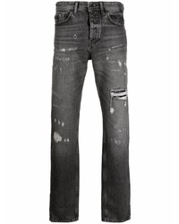 Мужские темно-серые рваные джинсы от BOSS HUGO BOSS