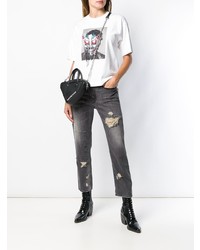 Женские темно-серые рваные джинсы от Diesel Black Gold