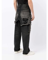 Мужские темно-серые рваные джинсы от Maison Mihara Yasuhiro
