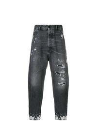 Мужские темно-серые рваные джинсы от Diesel Black Gold