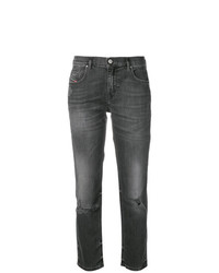 Женские темно-серые рваные джинсы от Diesel