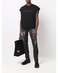 Мужские темно-серые рваные джинсы от DSQUARED2
