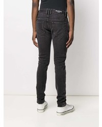 Мужские темно-серые рваные джинсы от Balmain