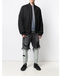 Мужские темно-серые рваные джинсы от Unravel Project