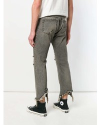 Мужские темно-серые рваные джинсы от R13