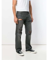Мужские темно-серые рваные джинсы от Faith Connexion