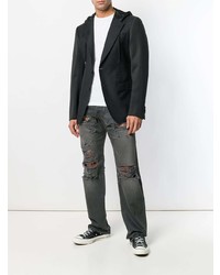 Мужские темно-серые рваные джинсы от Faith Connexion