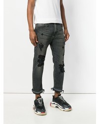 Мужские темно-серые рваные джинсы от R13