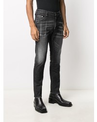 Мужские темно-серые рваные джинсы от DSQUARED2