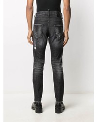 Мужские темно-серые рваные джинсы от DSQUARED2