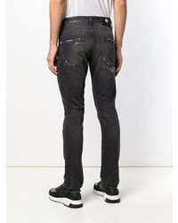 Мужские темно-серые рваные джинсы от John Richmond