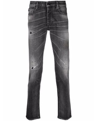 Мужские темно-серые рваные джинсы от Emporio Armani