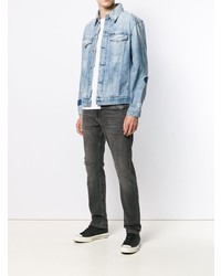 Мужские темно-серые рваные джинсы от Calvin Klein Jeans