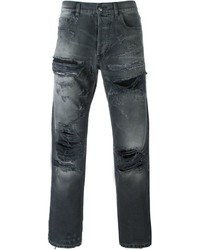 Мужские темно-серые рваные джинсы от Faith Connexion