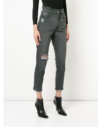 Женские темно-серые рваные джинсы от Nobody Denim