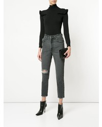 Женские темно-серые рваные джинсы от Nobody Denim